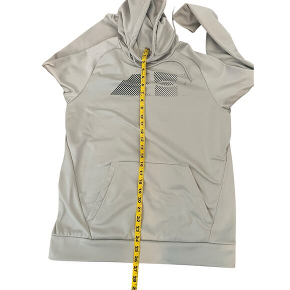 UNDER ARMOUR HOODIE SWEATSHIRT MENS BEIGE FRONT LOGO SIZE M - Picture 6 of 11